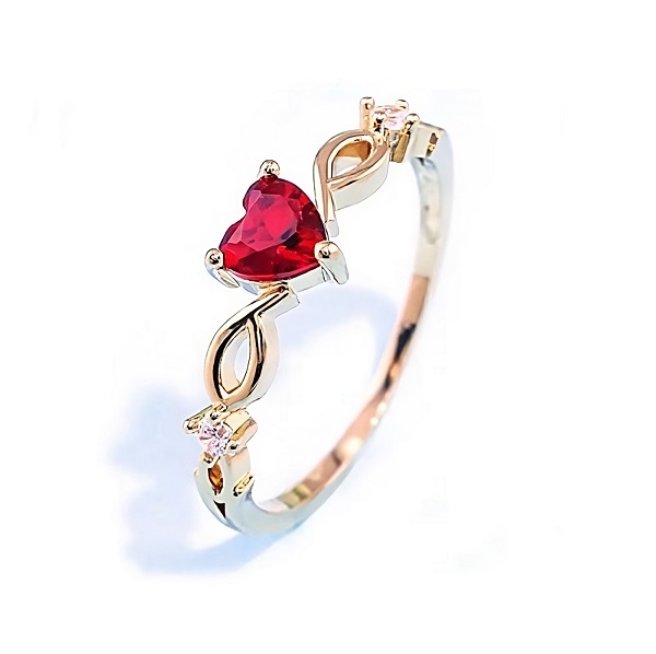 Anillo Corazón Rojo