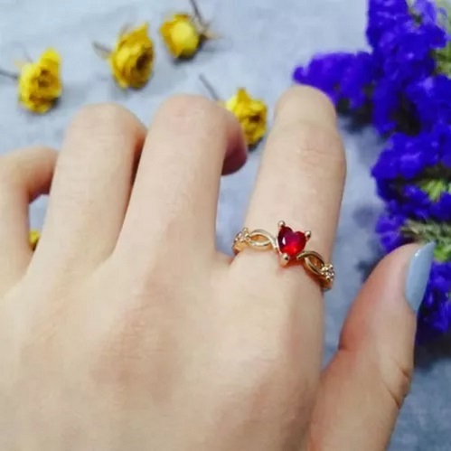 Anillo Corazón Rojo - Imagen 2