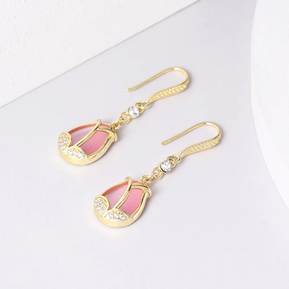 Aretes Tulipán Rosa - Imagen 4